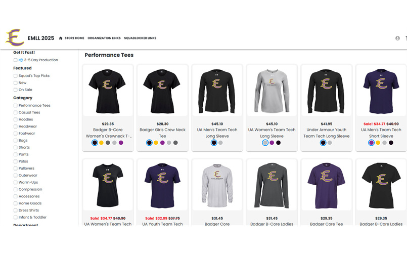Shop the EMLL Team Store